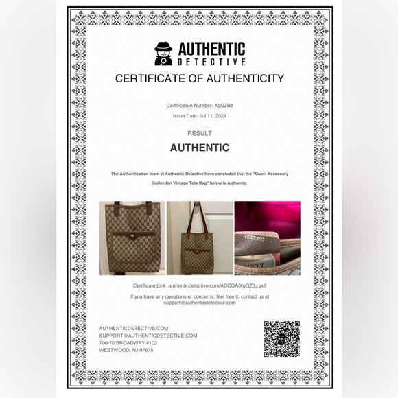 Excellent Condition Vintage Gucci Tote w/COA - Picture 2 of 16